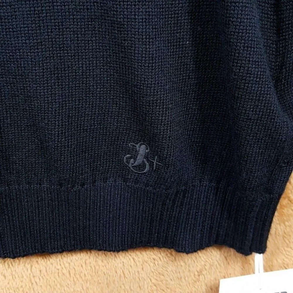 JIL SANDER Sweater Mens Size 48 Black Pullover Crew Extrafine Virgen Wool $690